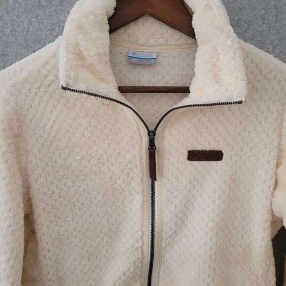 Columbia Fire Side II Sherpa Full-Zip Jacket Size M Ivory NWOT - Picture 8 of 12